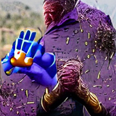 Dramatic Image of Thanos Snapping Fingers