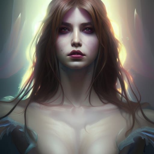 Intricate Demon Fairy Portrait in Hyperdetailed Style