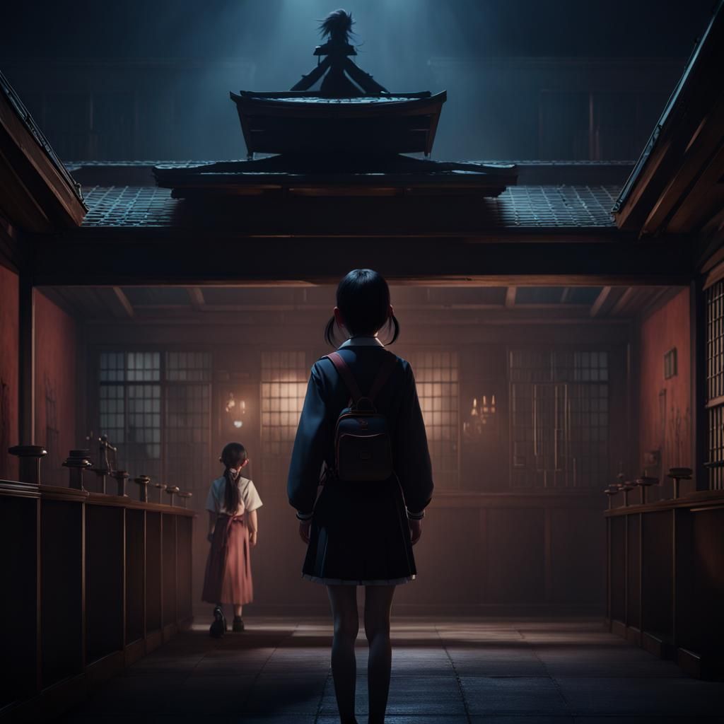 A Japanese girl encounters the ghost of a shy girl