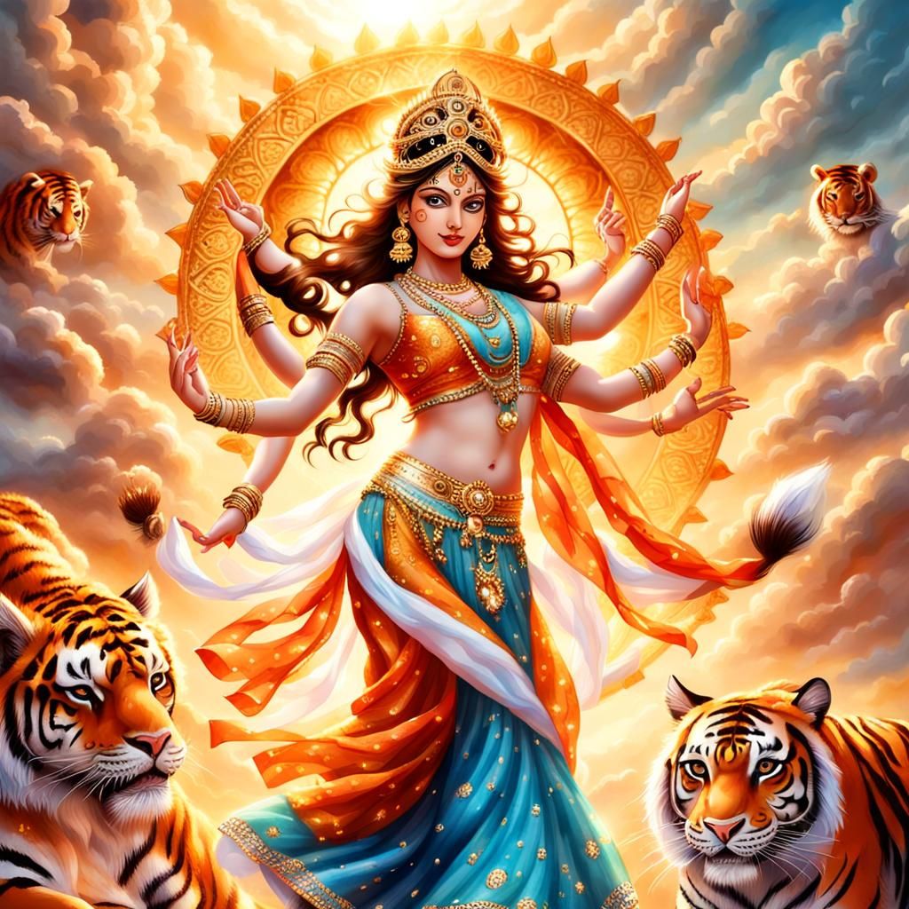 Durga as a Belly Dancer in Divine Sunshine
