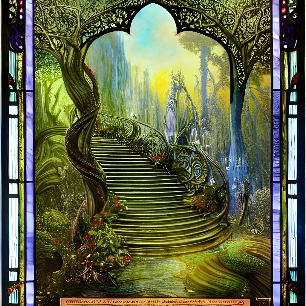 Elven Staircase in Art Nouveau Tree Palace