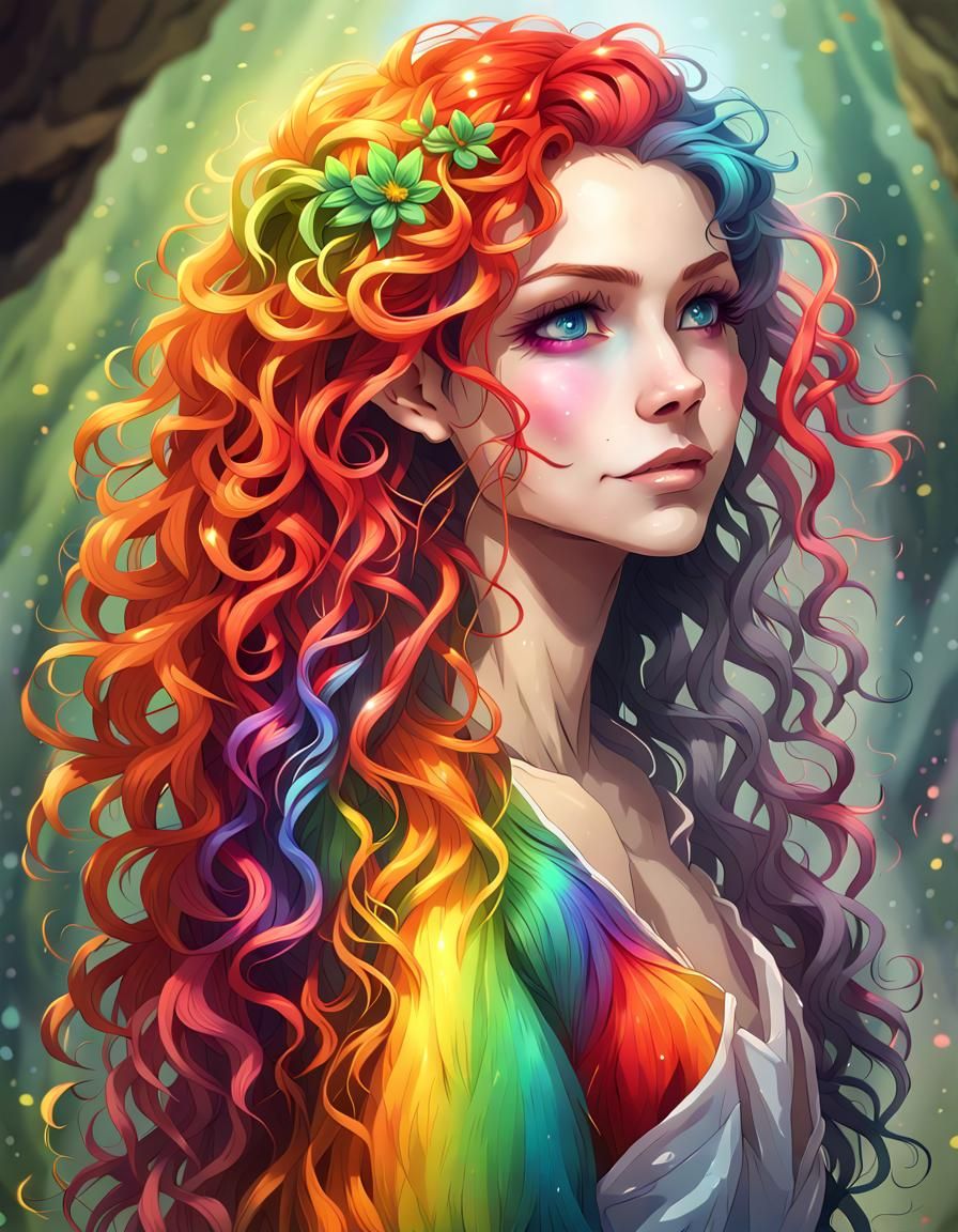 Rainbow Elf with Crystal Jewelry in Splash Art