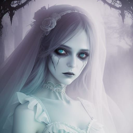 Underwater Undead Bride in Gothic Style