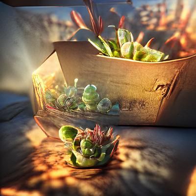 Succulent Garden in Rustic Wooden Box