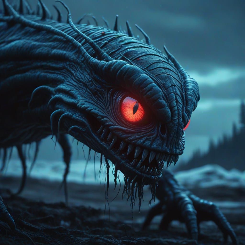 Monster in Alaska: A Dark Fantasy Film Still