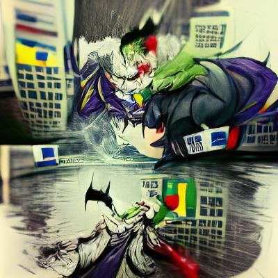Batman Confronts the Joker in Gotham City