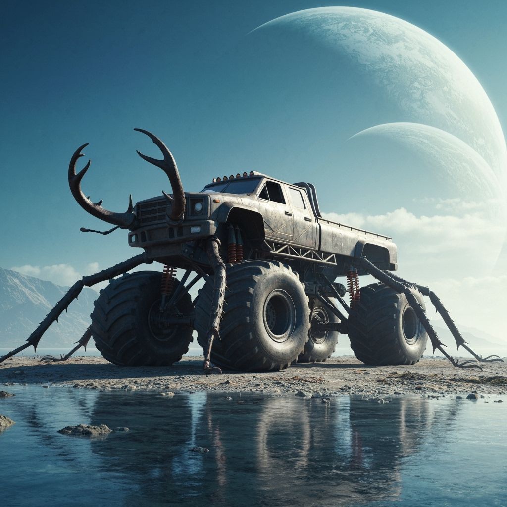 Alien Planet Monster Truck with Beetle Legs