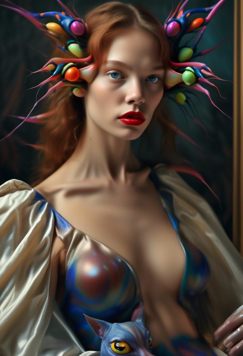 Hyperrealistic Alien Portraits in Magical Homes