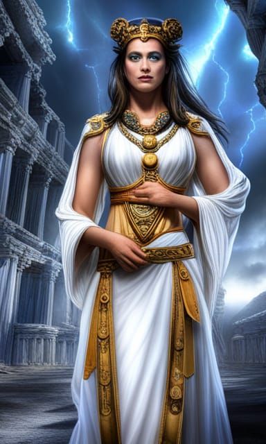 Fantasy Temple of Artemus: Amazon Priestess with Knife