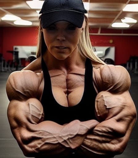 Muscular Finnish Bodybuilder Flexing Ripped Arms