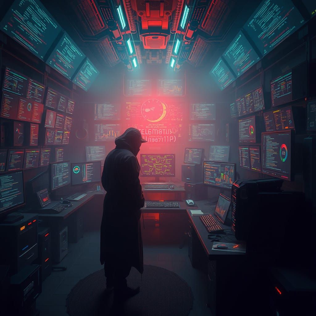 Cyberpunk Safehouse Scene in Atmospheric Detail