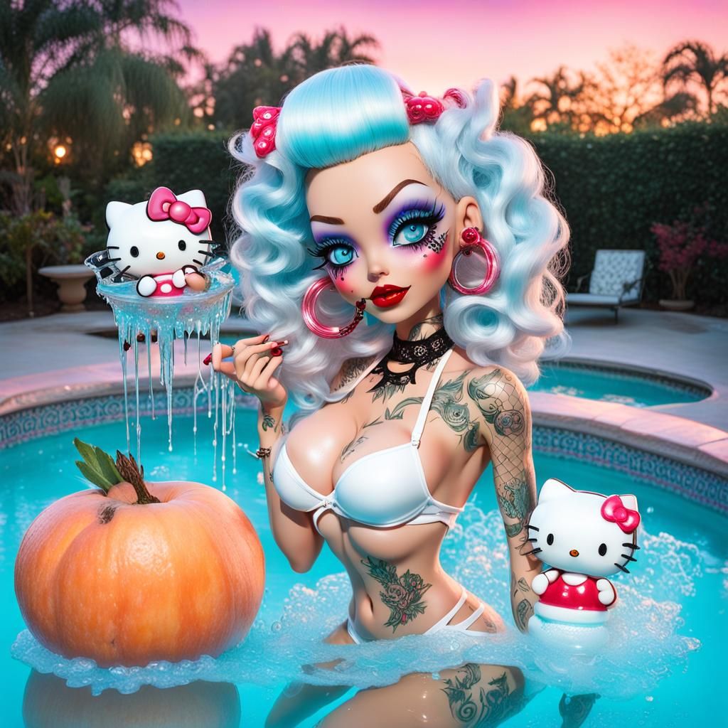 Whimsical Pin-Up Bratz Dolls in Graffiti Art Style