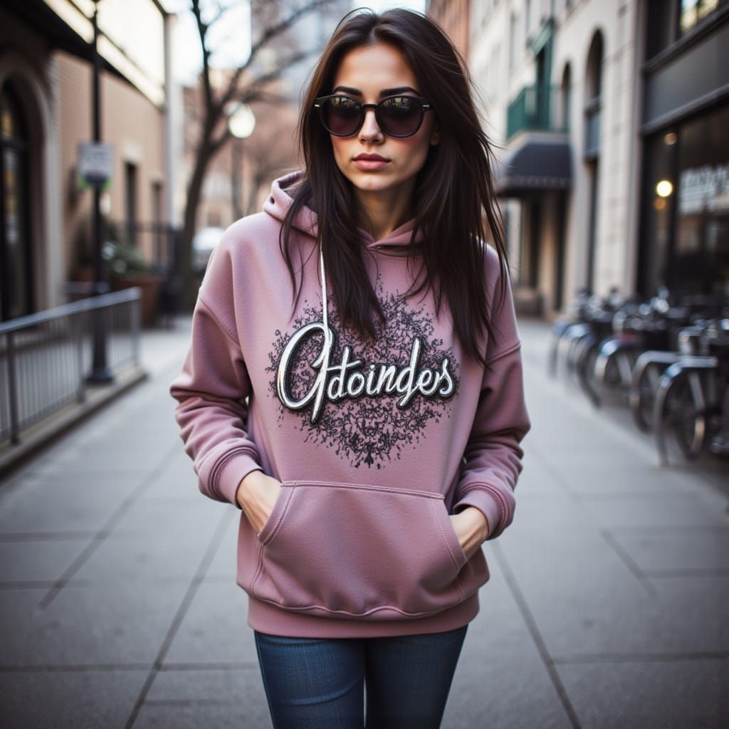 Woman Wearing Green Hoodie