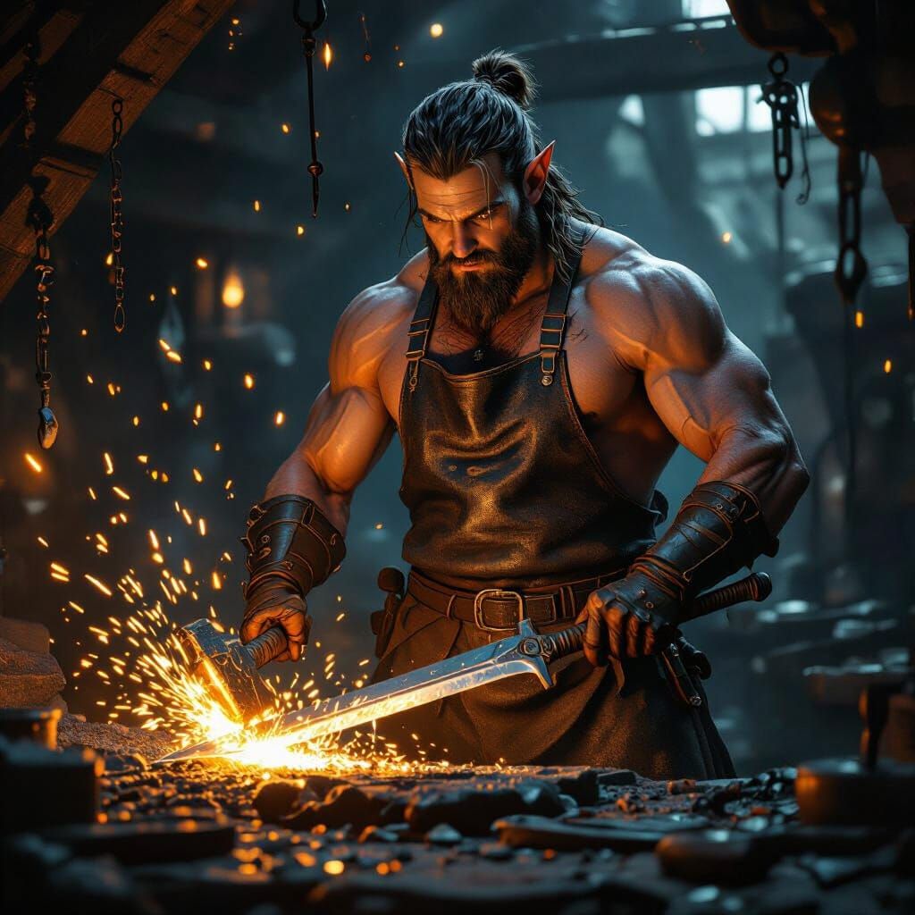 Striking up the forge