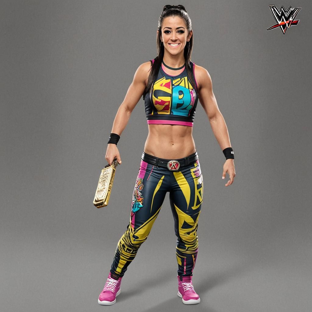 WWE Bayley Portrait: Digital Art