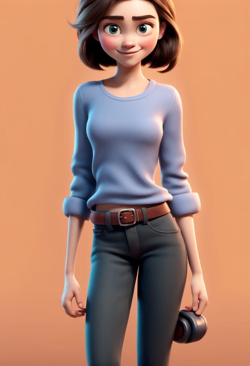 Pixar Style Portrait of a Man with Big Eyes