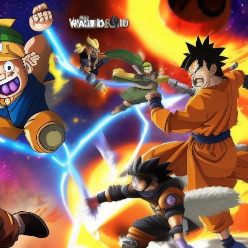 Epic Anime Battle: Key Visual in Shinkai Style