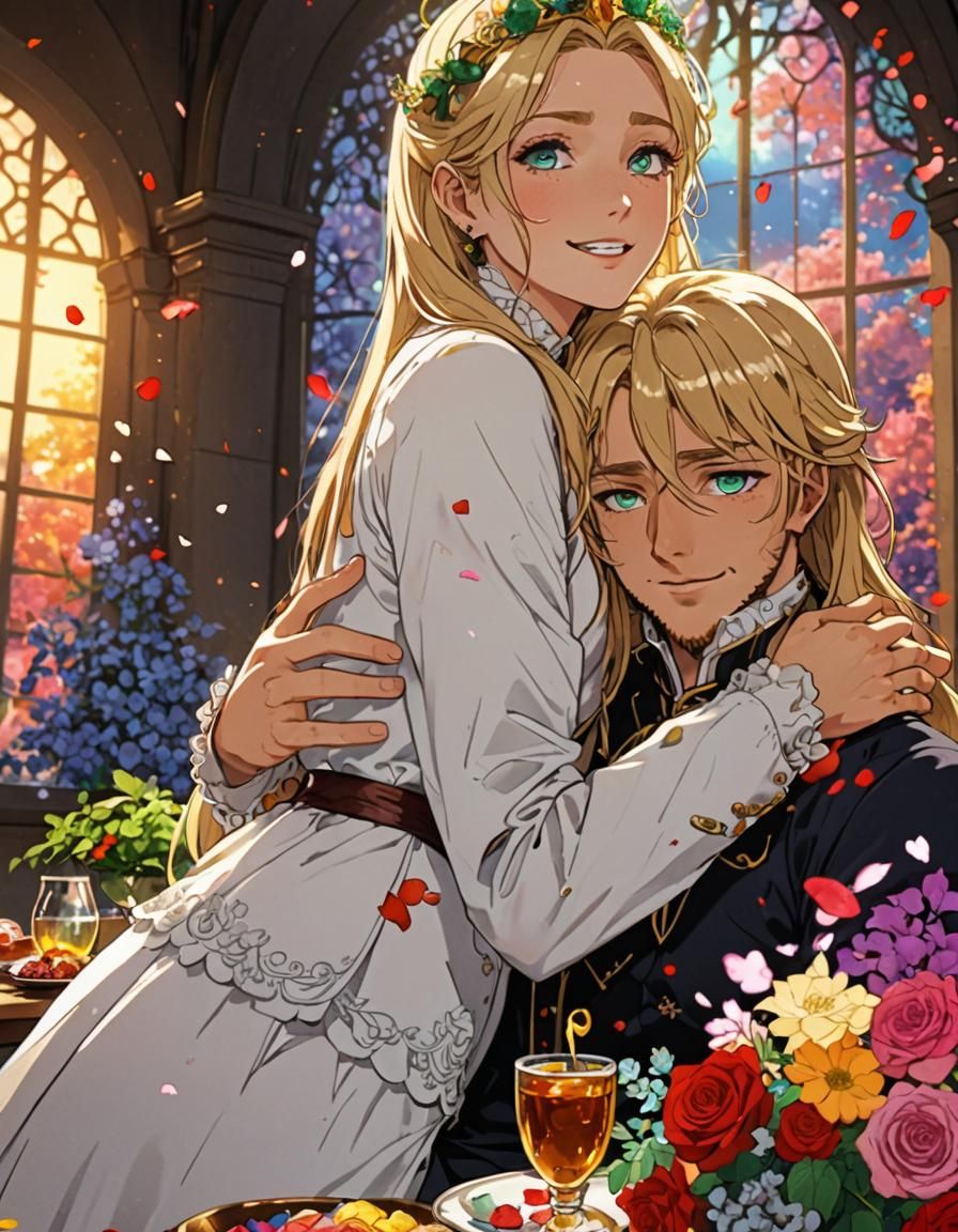 Rainbow Feast: Emerald Queen and King in Love