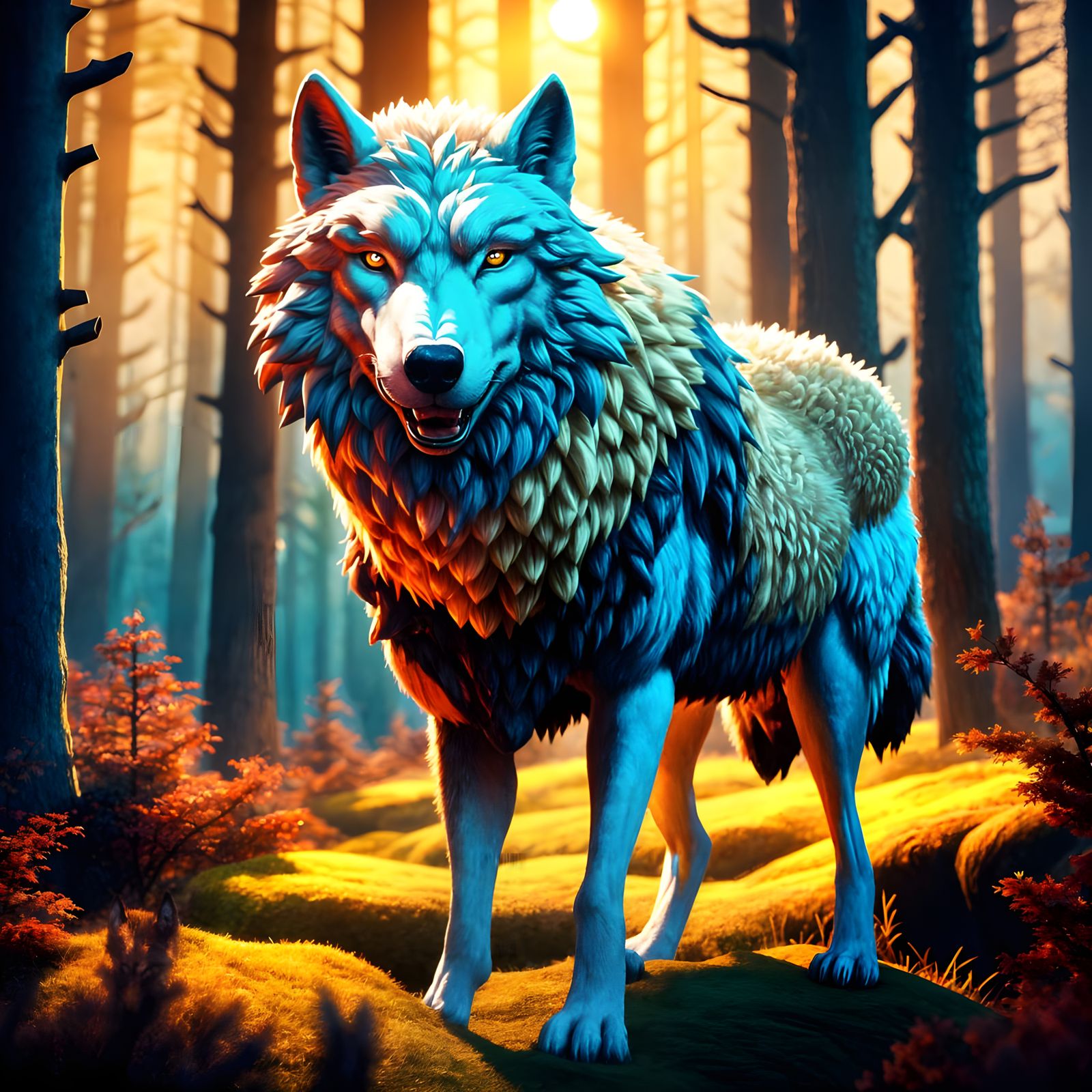 Wolf in Sheep's Clothing 3D Render