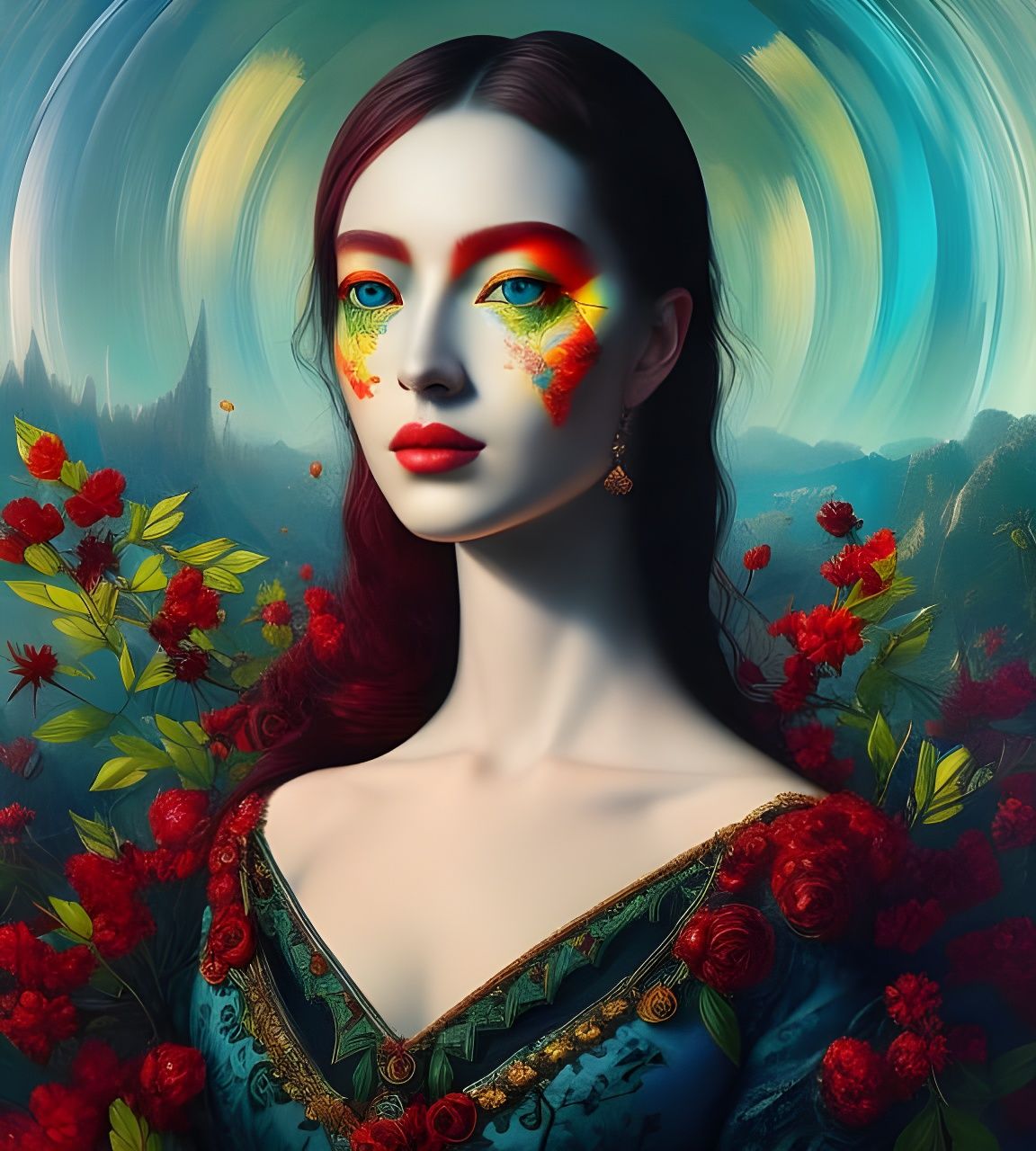 Intricate Neo-Punk Goddess in Hyperdetailed Photograph