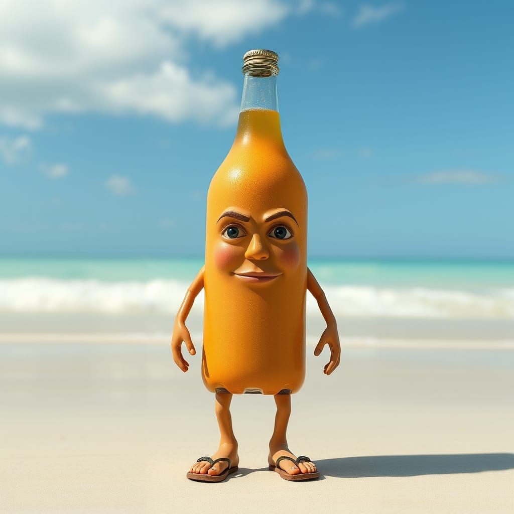 Anthropomorphic Powerade Bottle with Human Limbs