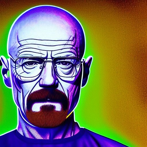 Holographic Walter White Astral Cosmic Illustration