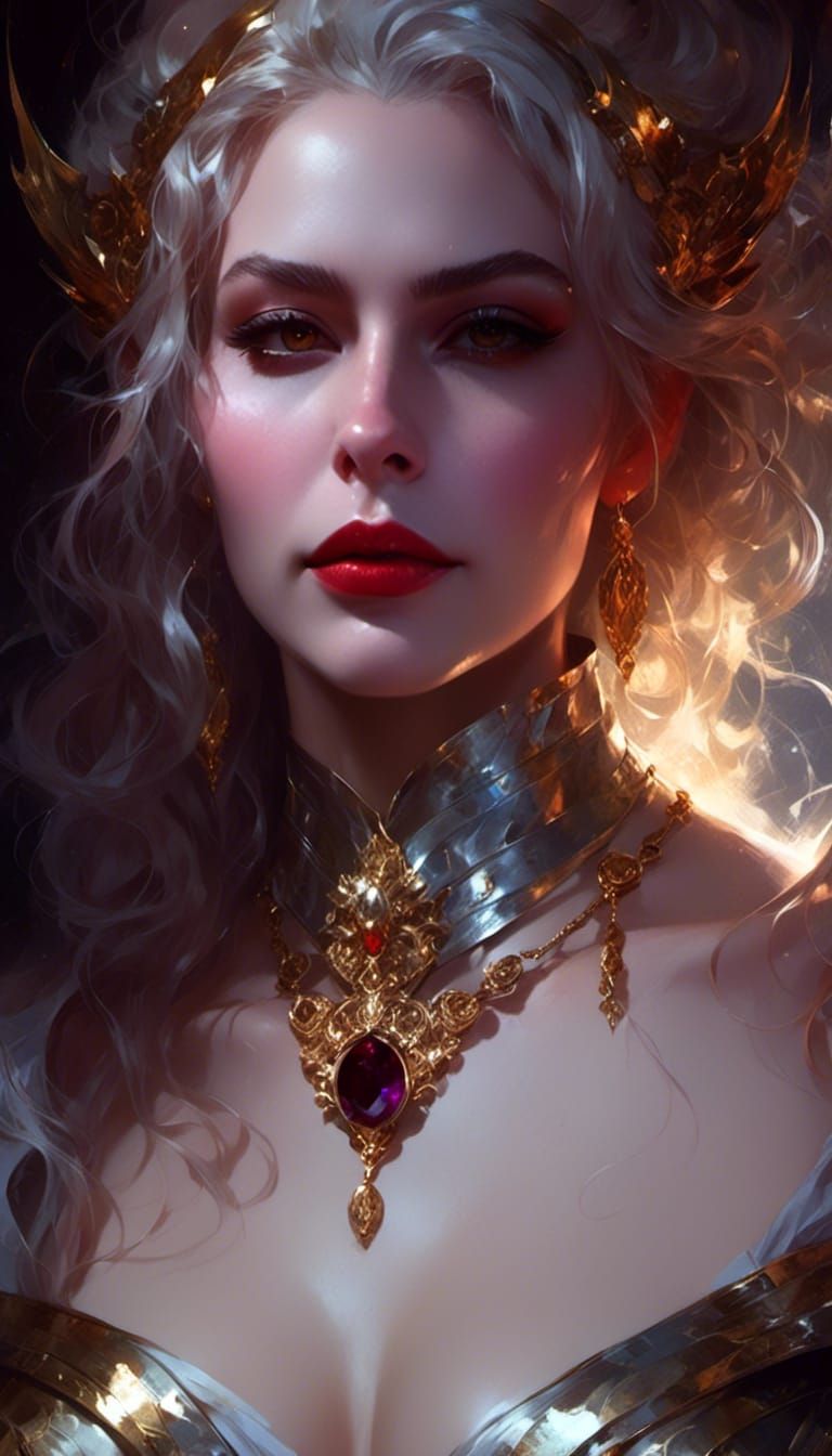 Hyperrealistic Witcher Portrait with Golden Eyes