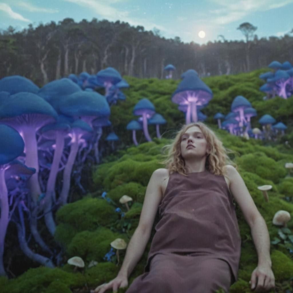 Surreal Forest with Levitation in Macro Photography