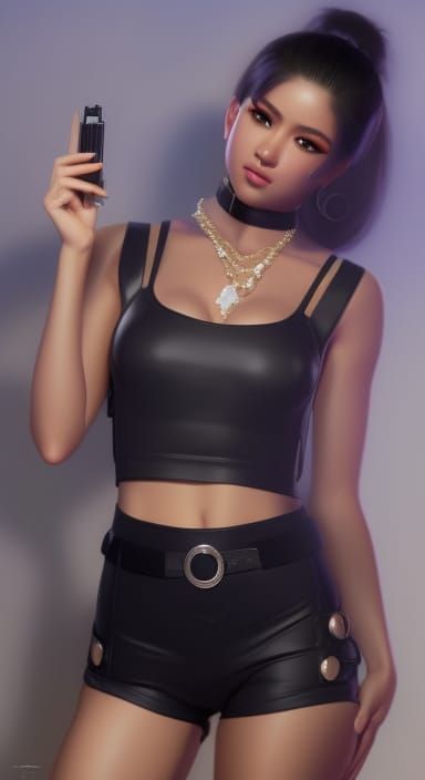 Alluring Vigilante Heroine Concept Art in 8K