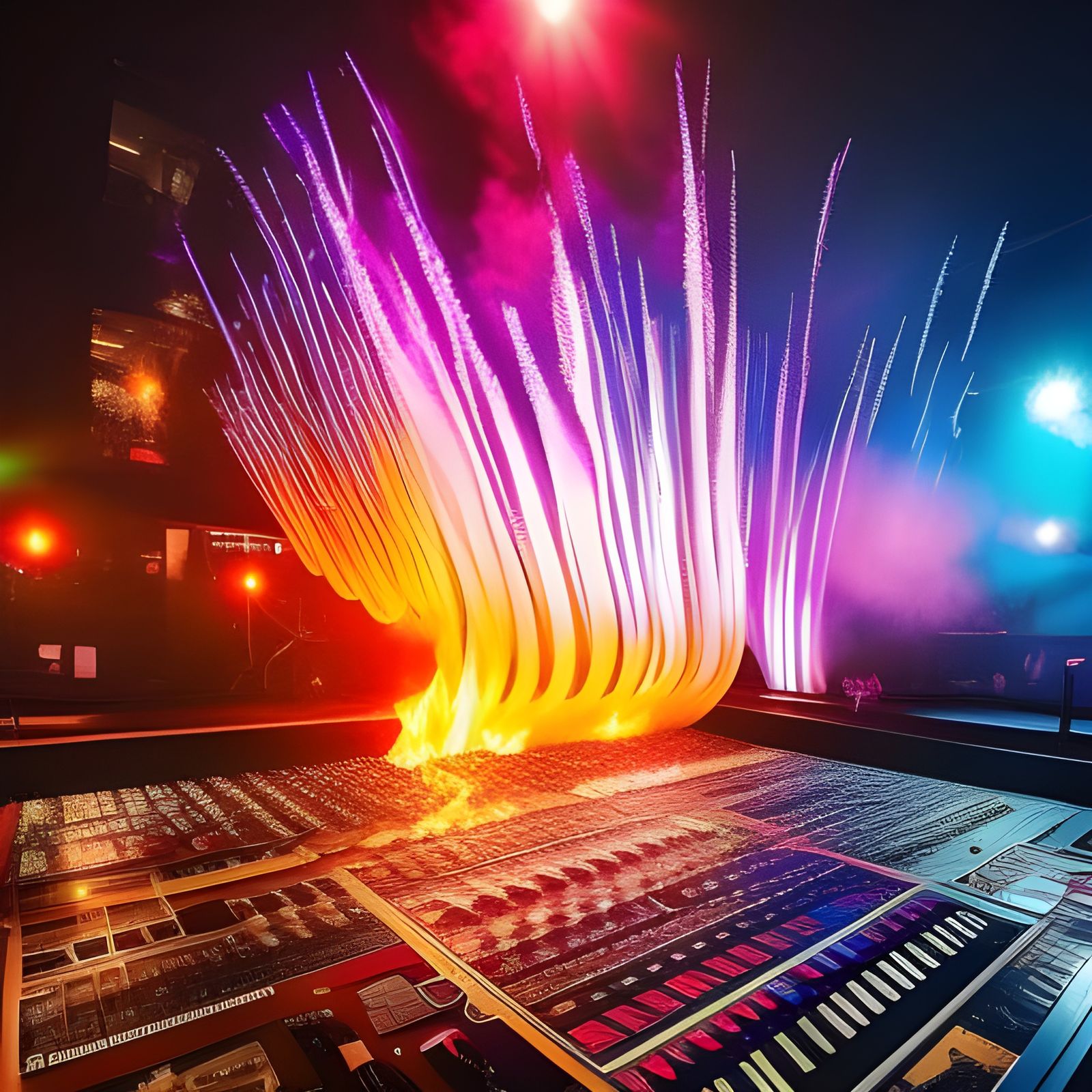 Abstract Soundwave Art Evokes Musical Energy