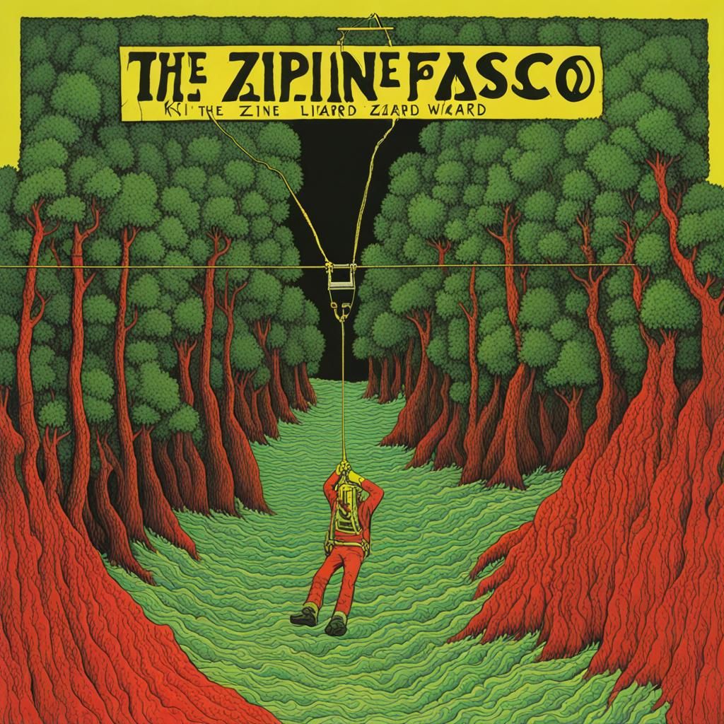 Psychedelic Album Art for The Zipline Fiasco