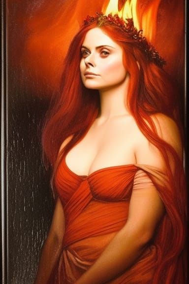 Rose McIver Pre-Raphaelite Fire