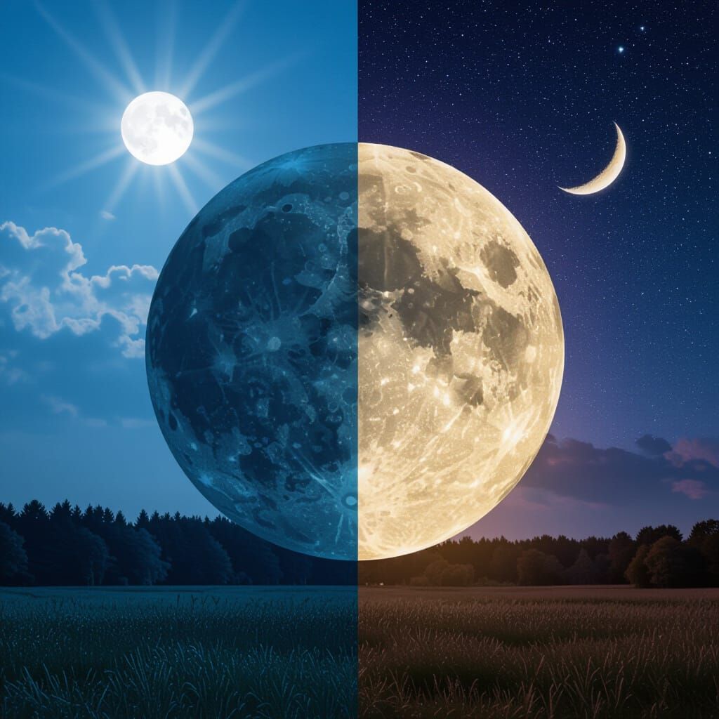 Dramatic Split Image of Day and Night