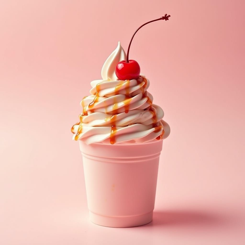 Frozen Yogurt with Dulce de Leche in Digital Art