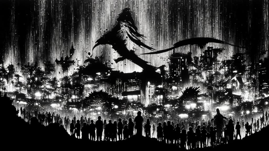 Abstract Blacklit Organic Pattern with Lora Effect