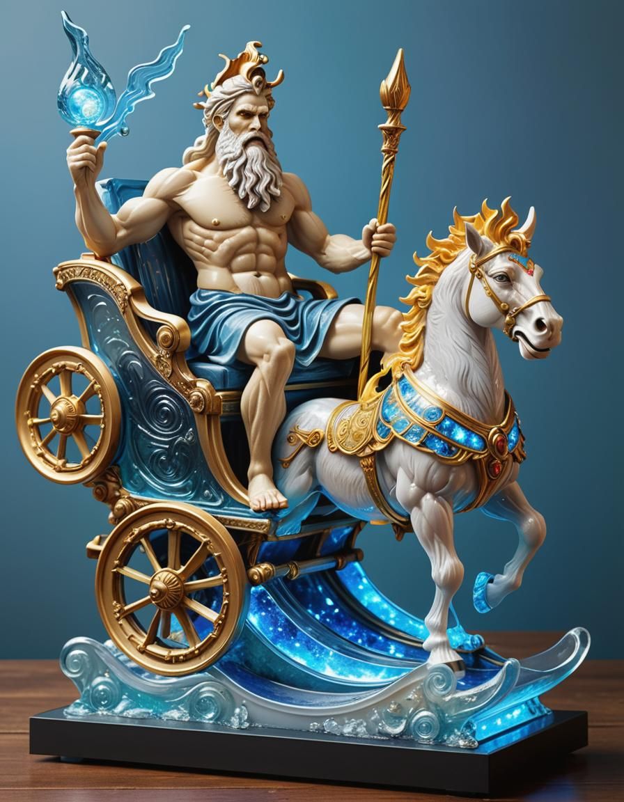 Zeus Rides Glass Chariot, Van Gogh Style