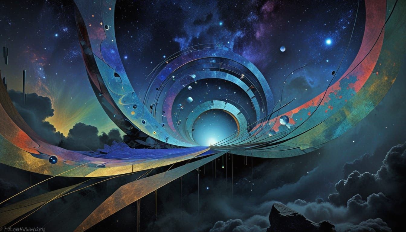 infinite curved space metalorganic architextual framework 3D...