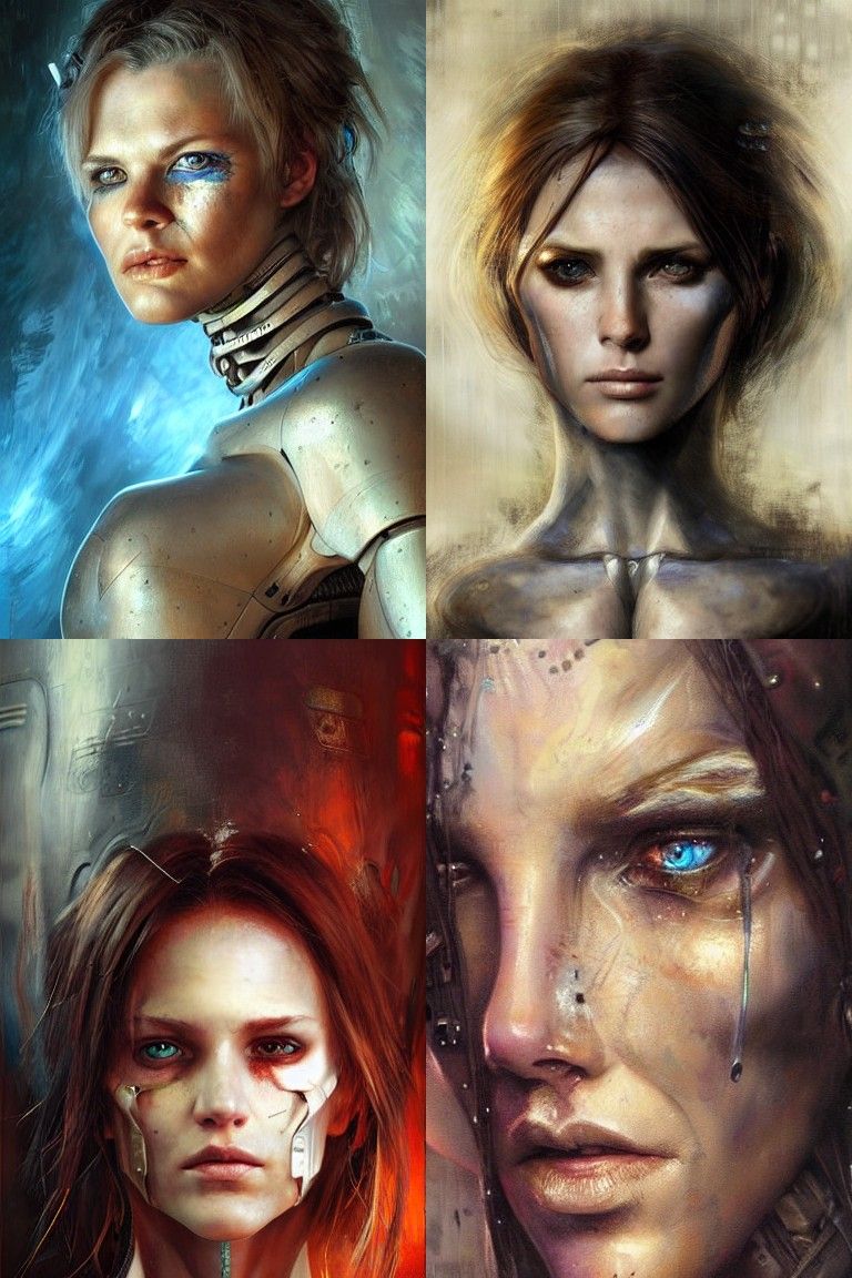 Hyperrealistic Portrait of a Cyberpunk Robot Character