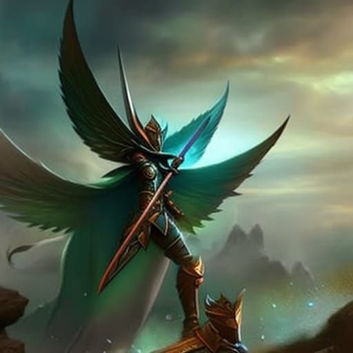Armored Winged Faerie Warrior Concept Art