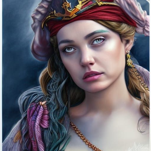 Elaine Marley, Pirate Queen: Detailed Fantasy Art