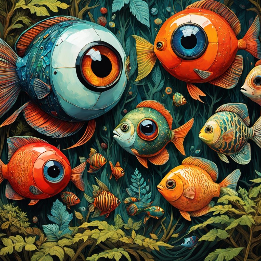 Surreal Male Face Merging with Ancient Forest, Fisheye Lens