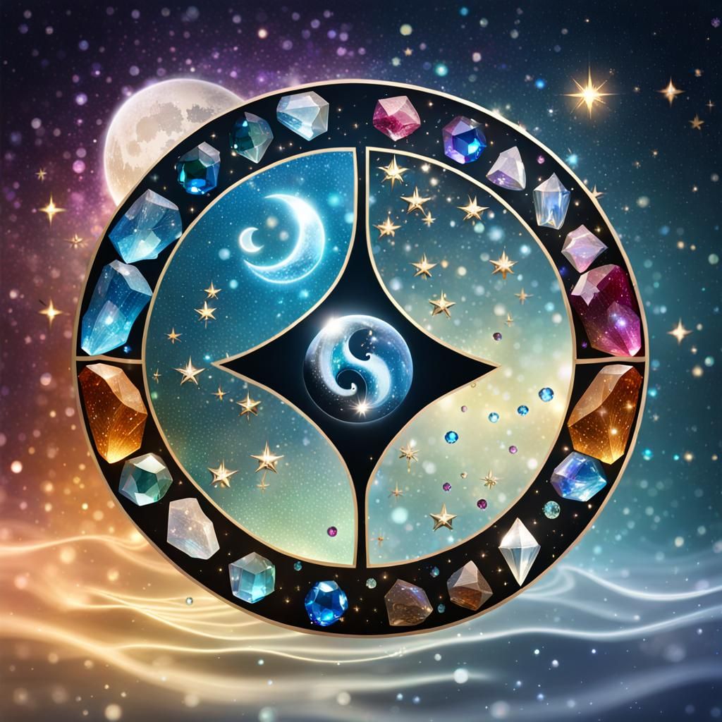 Day-Night Circle of Stones—Gems