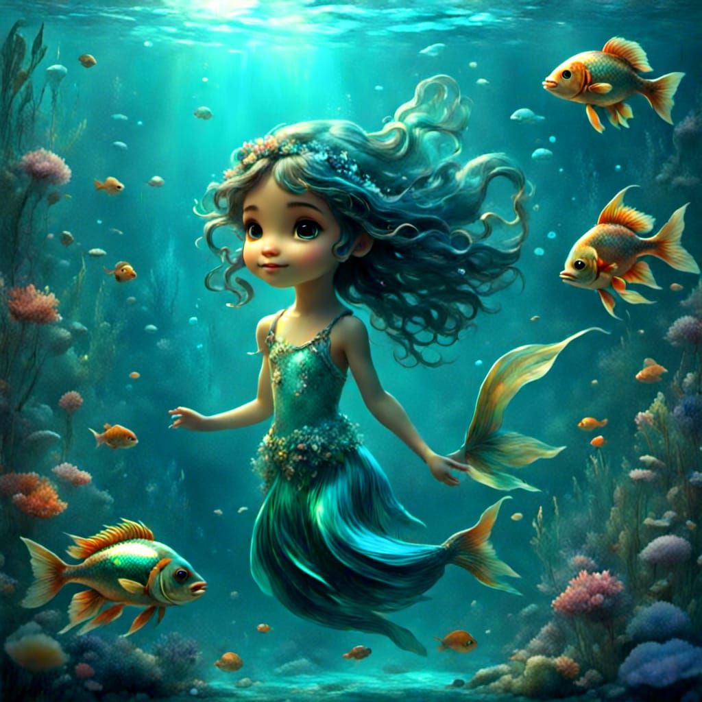 Playing Pin The Tail on the Mermaid