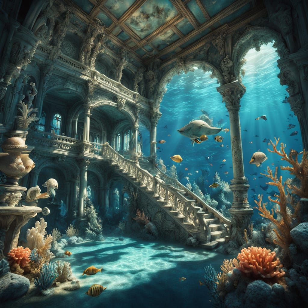 Enchanting Rococo Underwater World in Ultra-High Resolution