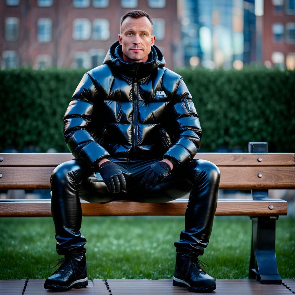 Muscular Man in Leather Trousers, Professional Photo