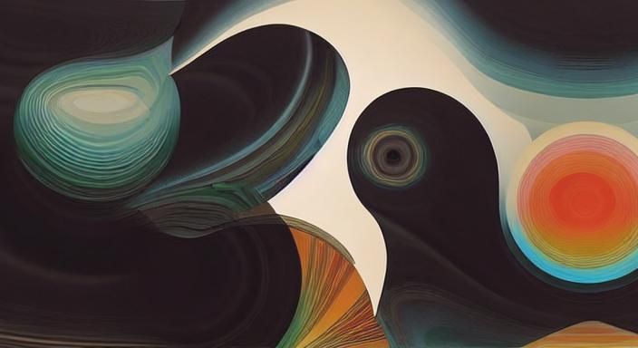 Kaleidoscopic Garden River in Surrealist Style