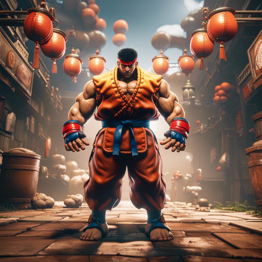 Street Fighter in 3D Game Cinematic Style
