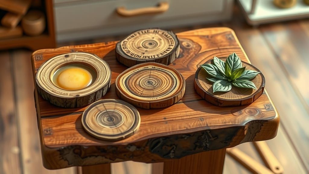 Wooden Culinary Art: Nature's Menu in Earth Tones