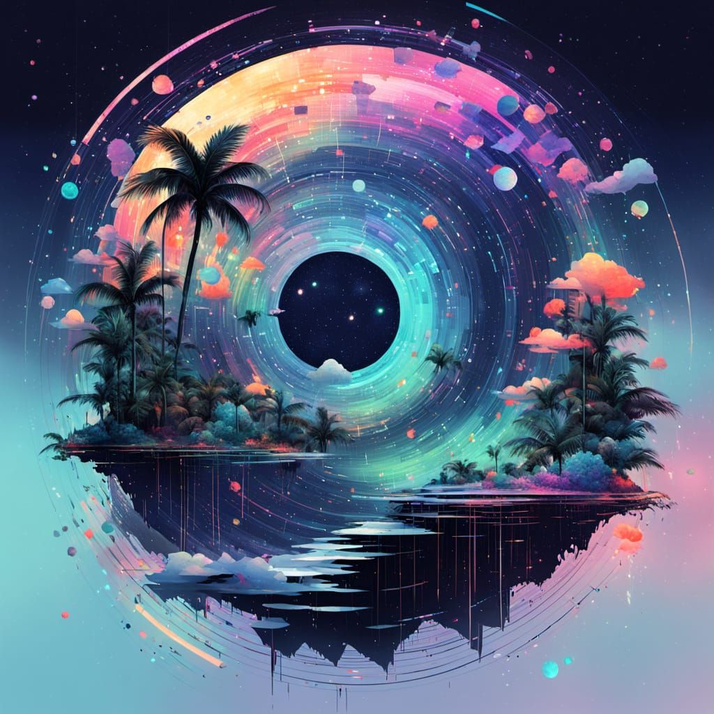 Ethereal Glitchcore Digital Vortex