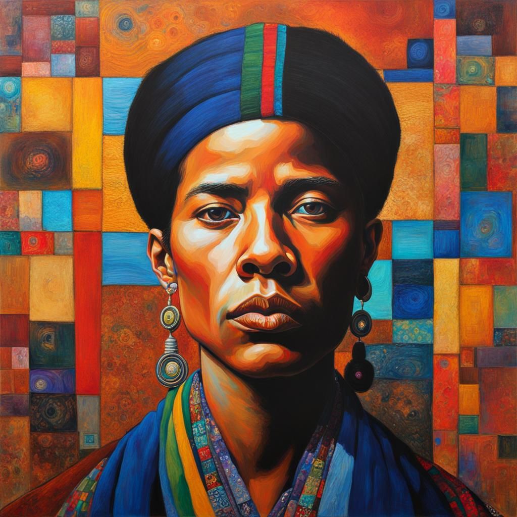 Scientist Portrait in Art Nouveau Style